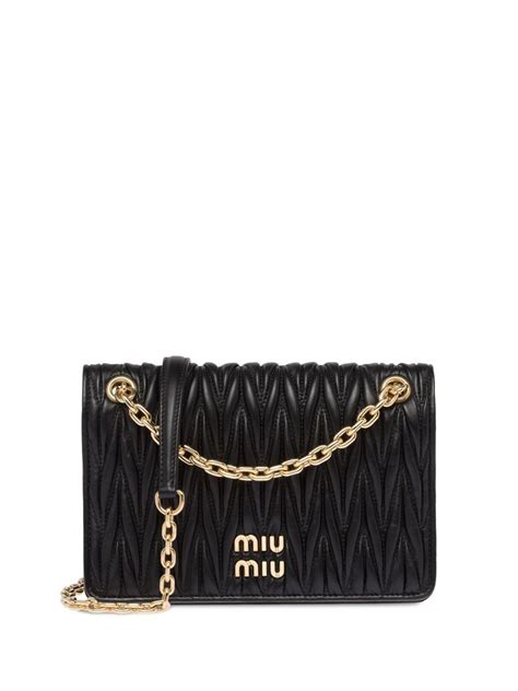 miu miu matelasse leather mini shoulder bag